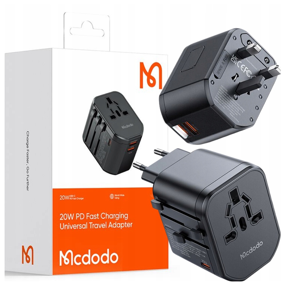 Univerzálna nástenná nabíjačka Mcdodo EU/US/AU/UK + 2 ďalšie produkty